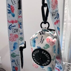 Sassy Woof Colorful Dog Leash and Waste Bag Holder